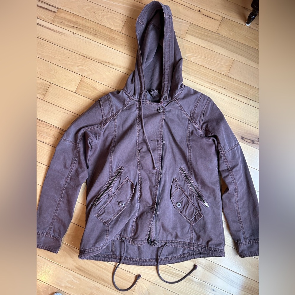 American Eagle Chocolate Brown Utility Jacket Size S